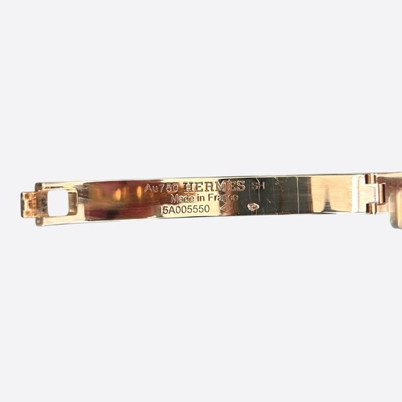 Hermes Yellow Gold & Diamond H d'Ancre Bracelet - Picture 6 of 6